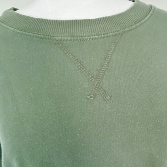Women’s Soft Green Pullover Sweatshirt with Crewneck, Size: M - Picture 4 of 11